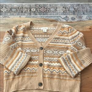 Cozy Tan Patterned Sweater